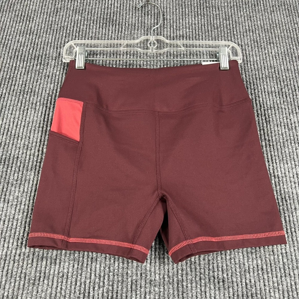 Nike Shorts Womens Small Red High Waisted 4" Inseam Tight Fit Active Workout New